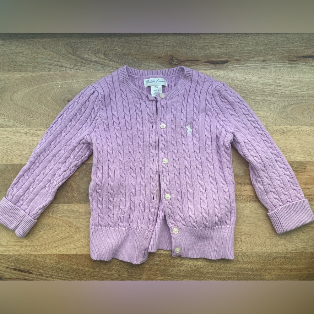 Polo Ralph Lauren Kids Pink Cardigan 18M